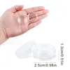 Opslagflessen 10 stks lege 2,5 ml plastic heldere ronde pottencontainers voor cosmetische lotion crème make -up kraal oogschaduw