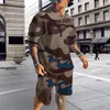 Мужские спортивные костюмы Летний спортивный костюм военный фэнтезийный цвет 3D-принте