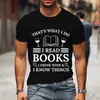 T-shirts masculins hommes vêtements intéressants.J'ai lu ce livre et je bois du vin.T-shirt à manches pour hommes à manches courtes graphiques Shirt surdimensionné Harajuku T-shirtl2404