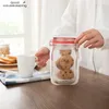 Sacos de armazenamento alimentos reutilizáveis pedreiro garrafas saco de cozinha organizador de cozinha biscoitos de doces de lanche