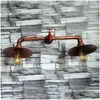 Lampa ścienna 2023 Retro żelaza przemysłowa rura wodna vintage tkanin na poddaszu Kreatywna obok lamp E27 Edison Home Light Ustawa