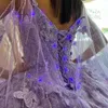 Applique avec lilas Robes de papillons quinceanera STRACTES DE LACE CORSET CUSTOM Sweet 15 16 Princess Pageant Ball Verstidos
