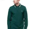 Fred Polo Perry Men Designer Fut Top Shirt Top Quality Luxury Fashion Polos с длинными рукавами мужская рубашка Polo Новый повседневный бизнес Paul Pure Cotton Cotton Long Ride