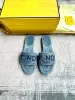 2024 SLIDE Designer Sandały Modne klasyczne płaskie sandały luksusowe letnie męskie i damskie sandały Wysokie rozmiary 35-45