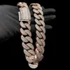 Кубинское цепное ожерелье за леденцом алмазной цепью проход с бриллиантовым тестером хип -хоп 925 стерлингового серебра 316 из нержавеющей стали 1 шт.