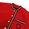 Wełniane mieszanki wełny Designer Styl dojazdu na wiosnę Elegancki luźny okrągły szyję czarny czerwony kontrast płaszcza