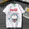 T-shirt femminile doraemon estate abbigliamento kawaii anime manica corta top top estetica t-shirt divertente y2k grounge yk2 abbigliamento da strada2403