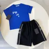 Designermerk Babykleding Set Kids T-shirts Shorts Sets Peuter Blue Shorts White Black Boys Girls Girls Summer Luxe trainingspak Jeugdkleding