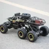 電気/RCカー1 8 46cmビッグサイズ6ホイール4WD RCカーおもちゃ金属合金ボディリモートコントロール4x4トラック高スピードエレクトリックおもちゃ