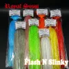 Przynęty królewskie sissi 8 colors flash n Slinky Fibre Long Shimmer Syntetyczne włosy rozmyte światłowód słone woda streamerowe przynęty do wiązania materiałów muchowych