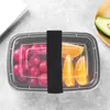 Geschirr 4 PCs Lunchbox -Gurt -Lagerbehälter Fixe Bandgurte Dehnbarer Gürtel