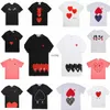 Modemenschen spielen T-Shirt CDG Designer Herzen Casual Womens des Badge Garcons Grafik Tee Herz hinter Buchstaben auf Brust T-Shirt C.