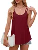 Women's Tanks Camis Womens sleeveless shirt loose fitting vest casual T-shirt summer womens staff neckline tuned T-shirtL240429