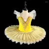 Scene Wear Girls 'Ballet kjol med hängande gasväv barns fluffiga prestanda kläder Little Swan Dance Tyg