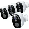 4pack Wireless Outdoor Cameras с разрешением 2K, аккумуляторным, Wi -Fi, прожектор, тревоем сирена, 2 -й путь, цветное ночное видение, обнаружение искусственного интеллекта для дома