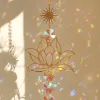 Décorations Lotus Sun Criatcher Crystals Rainbow suspendus Suncatcher Chakra Light Catcher Taching Tloorn Gary