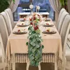Fleurs décoratives 1pc Eucalyptus artificiel Willow Feuille de saule couronne de fleur verte pour fond de mariage Table de table de table Decoration
