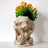 Piantatrici vasi di fiori gotici Terrificante scultura scheletro pianta carnosa in resina creativa giardino casa vaso artigianato decorazione desktop q240429