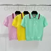 Women's Polos designer luxury 24 Summer POLO Collar Candy Color Fashion Age Reducing Knitted Short sleeved Women G2QX