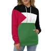 Felpa con cappuccio maschile 2024 Nuova Palestina Flag con cappuccio 3d Polter 3d donne harajuku Spaccate una felpa per pullover casual unisex D240429