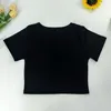 Koszulki damskie Tshirt bawełny koszulka koszulka vintage Summer Black Sexy Y2K Crop Tops Soccer Jamajca Krótkie koszulka HARAJUU Casual Women