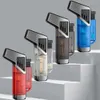 Debang Head Rotable Professional Refilable Colorful Dual Jet Torch Lighters Sigarette in lega di zinco senza gas