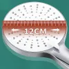 Set New 5 Modes Shower Head High Pressure Big Panel Large Flow Silver Black Showers Massage Handheld Showerhead Bathroom Accessories