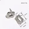 Stud Earrings Fancy U Shaped Ear For Women Paved Crystal Cubic Zirconia Dainty Female Daily Wear Modern Fashion Jewelry