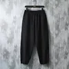 Calça masculina retro cor de cor sólida joggers de perna larga de largura harajuku streetwear