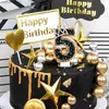 Candles Sparklers Birthday Candle 1 Year Black Gold Birthday Candles for Cakes Number Princess Crown Candle for Party Decor d240429