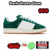 Designer 00s Sapatos casuais para homens mulheres clássicas OG Plate Formome Camurça Camurcedora Flat Sneakers Goma verde escuro Green Green Mens Luxo 00 Treinadores