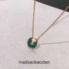 Cartre high -end sieraden kettingen voor dames v gouden talisman voor vrouwen verguld met 18k rose goud natuurlijk wit fritillaria kraagketen origineel 1: 1 met echt logo, doos