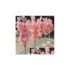 Decorative Flowers Wreaths Wedding Decoration 5Ft Tall 10 Piece/Lot Slik Artificial Cherry Blossom Tree Roman Column Road Leads Fo Dh1Pp