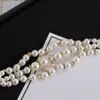 Pulsera de diseño de moda pulsera de la cadena de perlas para mujer pulsera de latón suministro de joyas de moda