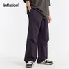 Men's Pants INFLATION Streetwear Parachute Spring Trendy Double-Pleated Cargo Male Trousers Plus Size
