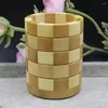 Butelki do przechowywania wszechstronne bambusowe uchwyt na przybory cylinder duży długopis w kształcie trwałego pałeczki organizator