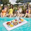Bandeja de salada inflável PVC Pool de ar portátil Float Buffet Servando Summer Water Party 240429