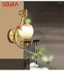 Lampes murales Soura Style Chinese Lampadaire Lotus Originalité Salon Room Coul Corridor Decorative Light