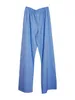 Pantalon féminin Femmes Y2k rayures à rayures Lignes larges Salon imprimé Bouton de taille haute et pantalon