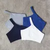 Lu Set Jumpsuit Align Align Yoga Shorts Sets Sports One Shoulder Trait de mujer Fiess Sportswear Sportswear Stripe Workout Wear Gym