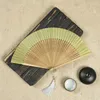 Figurines décoratives Bamboo Bamboo Fan pliant vintage Chinois Chinois Hand Wedding Party Fave