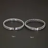 Genuine 999 Sterling Silver Sized Twist Twist Open Bangle Buff Links