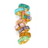 Cluster ringen Nieuwe 3a zirkoon kristalring voor vrouwen licht luxe mticolor mode prom party cadeau statement sieraden fabriek outlet druppel ot7gx