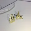 Luxury Jewelry Jóias simples Brincos de brinco de breolding para mulheres Brincos de jóias de gorjeta feminina Brincos de diamante retro elegantes Brincos de diamante CUD2404293