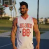 Elastique Musculation Top Fitness Men Mesh Tanktop V-Neck Jersey Stringer Mens Workout Tank Topsクイックドライベストランニングトップ240426