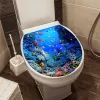 Set 1PC PVC Seaworld Toilet Lid Decorative Wall Stickers Selfadhesive Bathroom Removable Living Decorative Accessories