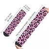 Chaussettes masculines Design fou de Cheetah Sports Modèle de vache de vache polyester tube moyen pour les femmes Hommes respirants