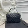 Marka tote çanta tasarımcı çanta gerçek deri aaa kaliteli erkek messenger çanta ünlü marka altın zincirleri kuzu derisi hobo çanta crossbody women cüzdan ld2#88345 siyah