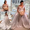 Bridal Dresses Wedding Gorgeous Gown Long Sleeves Jewel Neck Tulle Lace Applique Beading Ruffles Custom Made Plus Size Vestidos De Novia