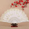 Figuras decorativas Fine Working Manodhip Fan plegable Retro Retro Seda elegante Seda Floral Mariposa para bodas Partes Danzas
